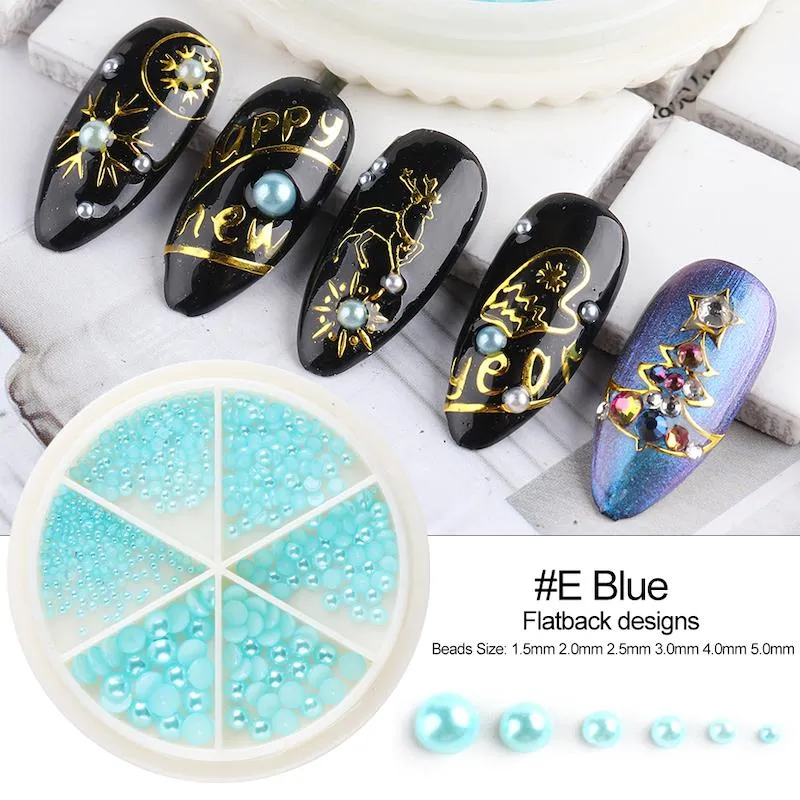 Half Pearls Nail Art Decoration Wheels