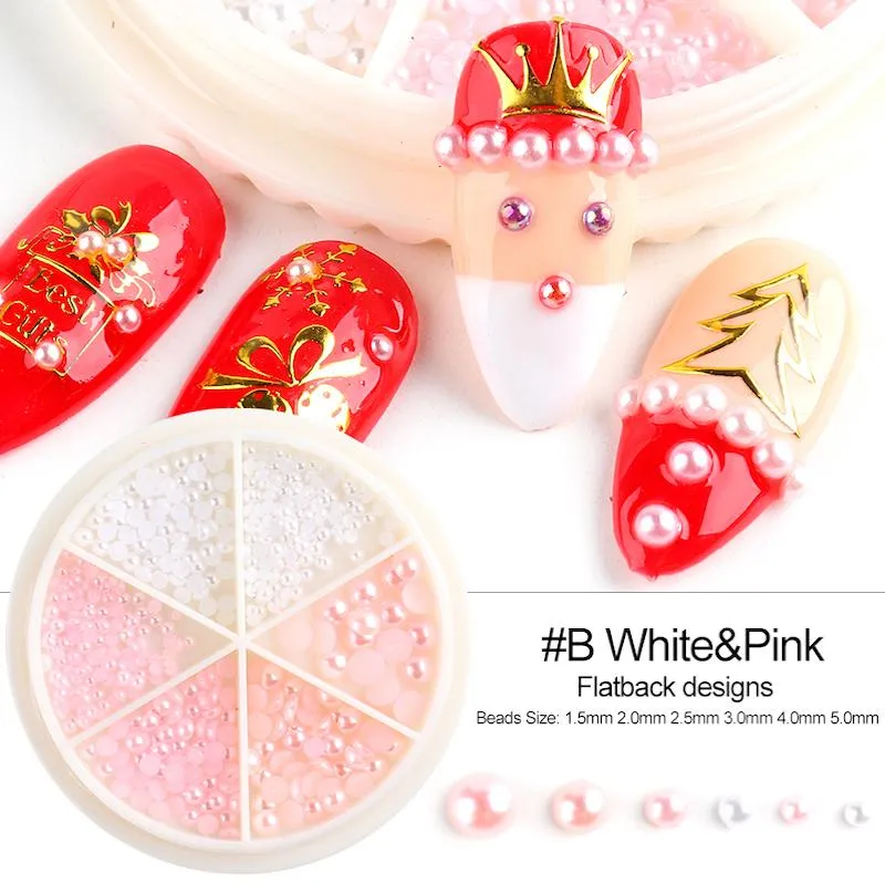 Half Pearls Nail Art Decoration Wheels