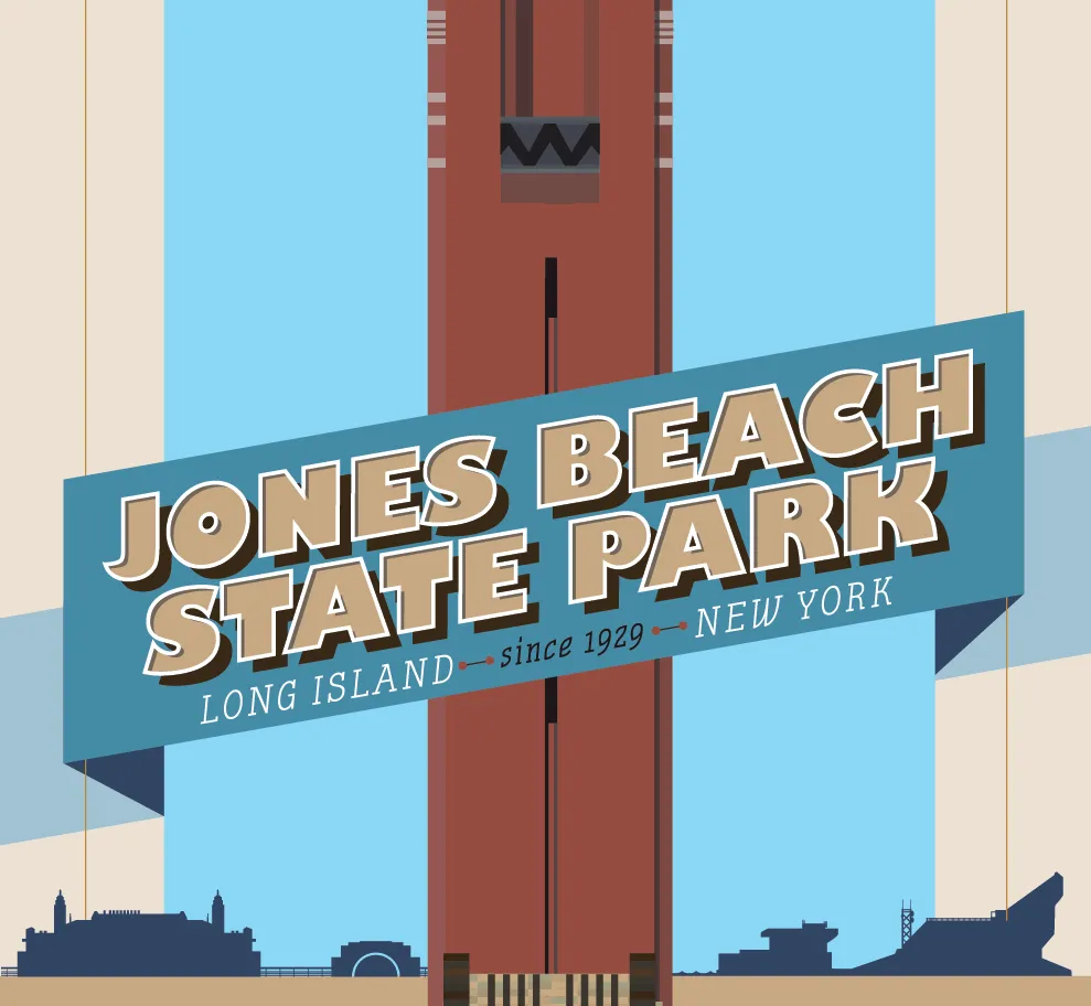 Jones Beach Water Tower Day Scene