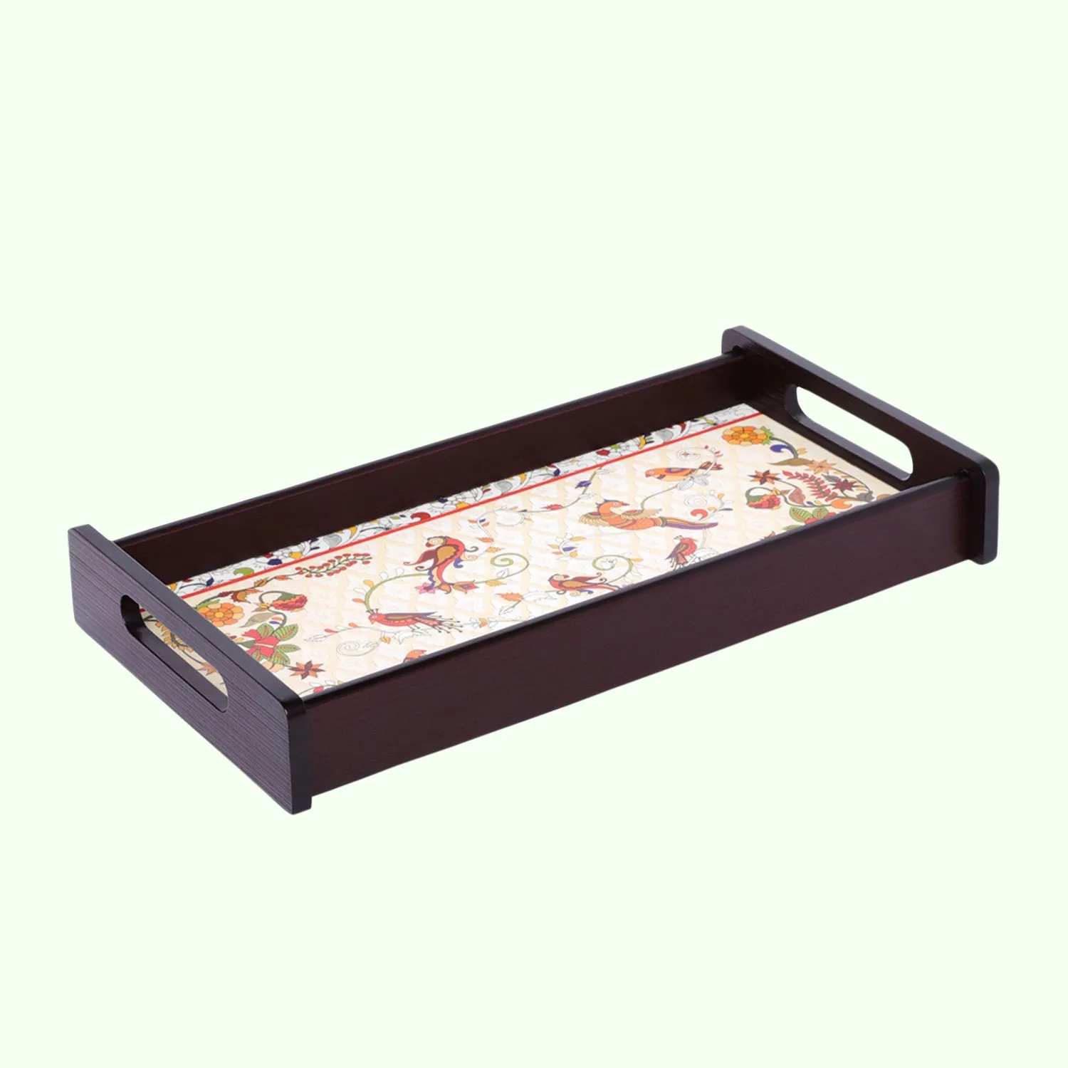 Kalamkari Rectangle Mini Tray with Matte Finish