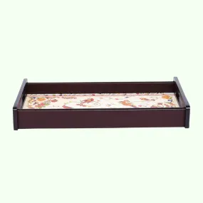 Kalamkari Rectangle Mini Tray with Matte Finish