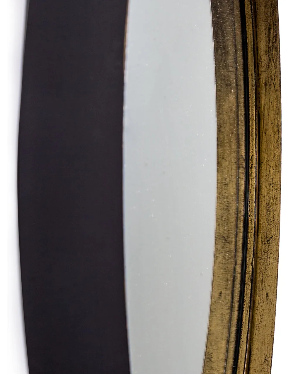 Large Deep Black and Bronze Deep Frame Mirror