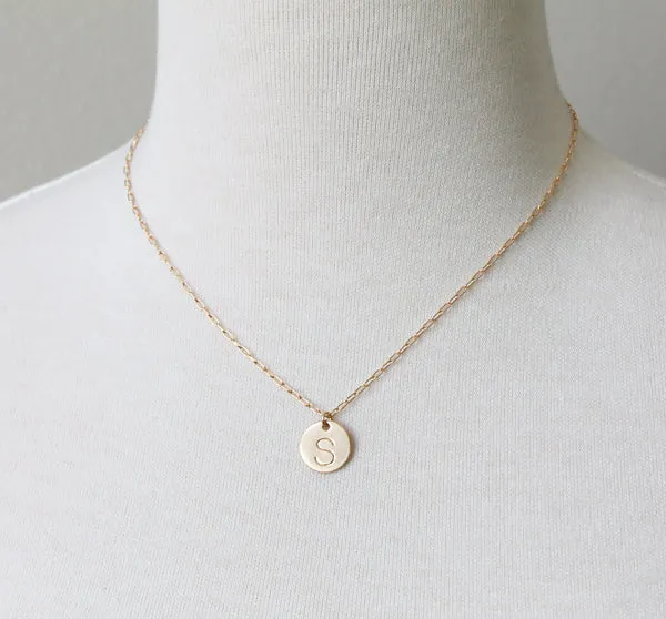 Large Letter Initial Necklace - GF