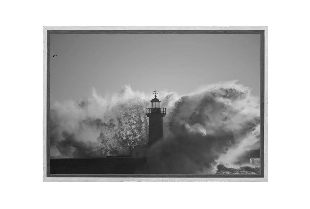 Light House Wave | Canvas Wall Art Print