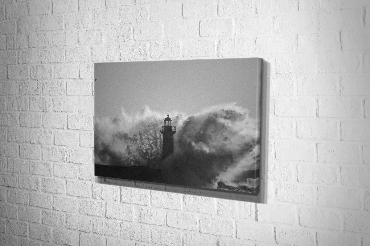 Light House Wave | Canvas Wall Art Print