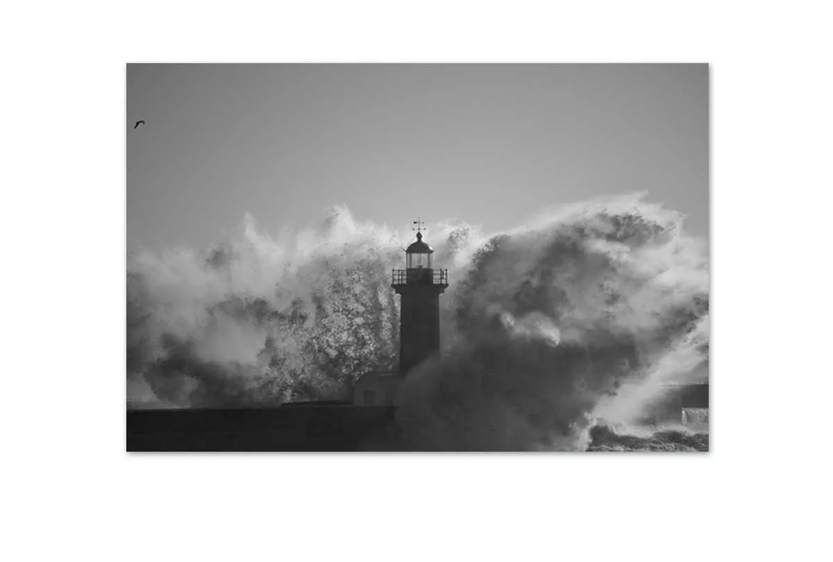 Light House Wave | Canvas Wall Art Print