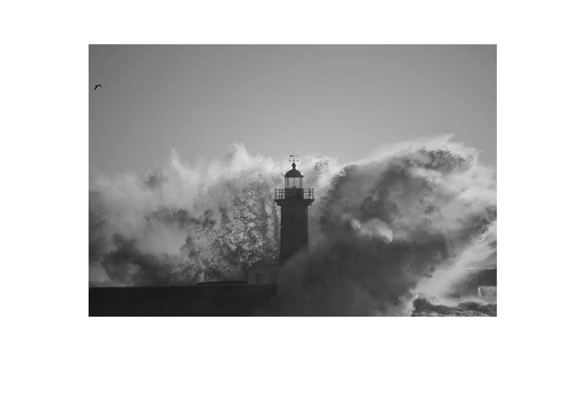 Light House Wave | Canvas Wall Art Print