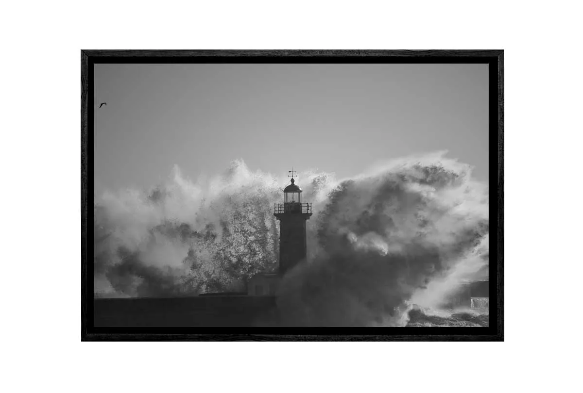 Light House Wave | Canvas Wall Art Print