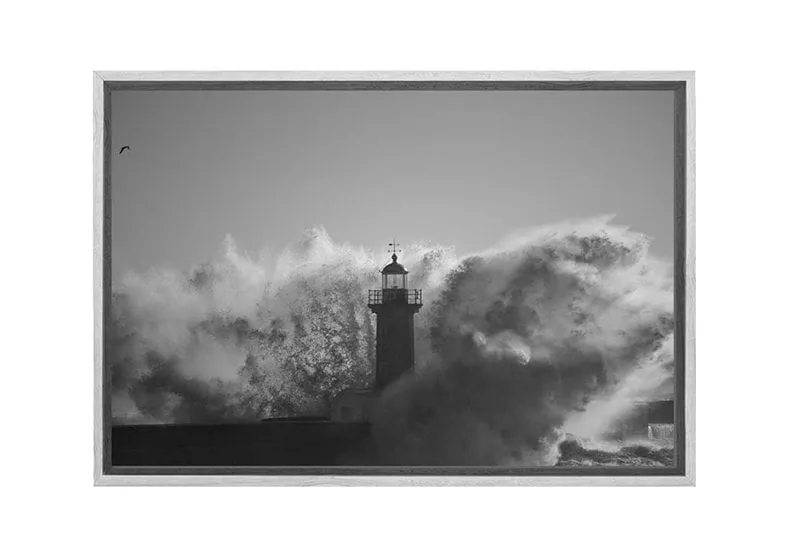 Light House Wave | Canvas Wall Art Print