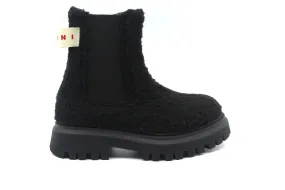 Marni Black Sherpa Bootie