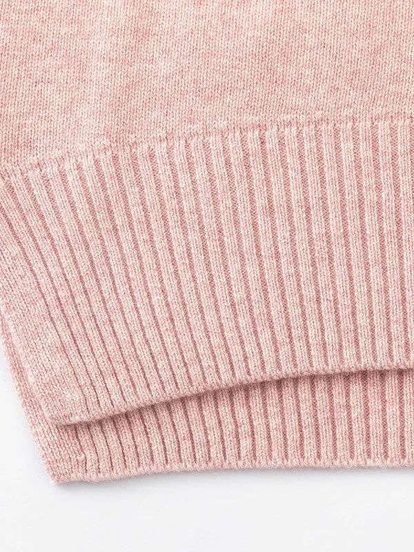 N.84 Cashmere Oversized V-neck in Rose