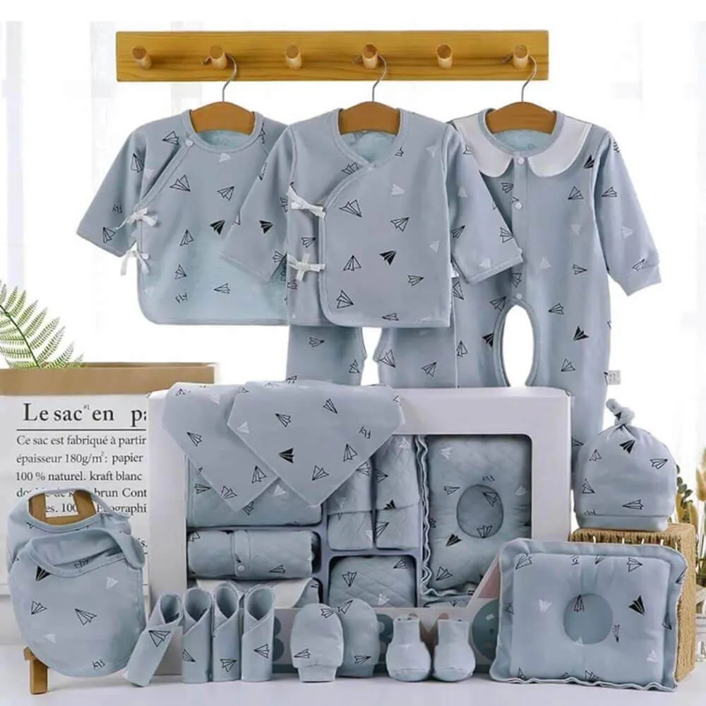 Newborn Baby Boy/Baby Girl 21pcs Gift Box, Blue (0 - 12 Months)