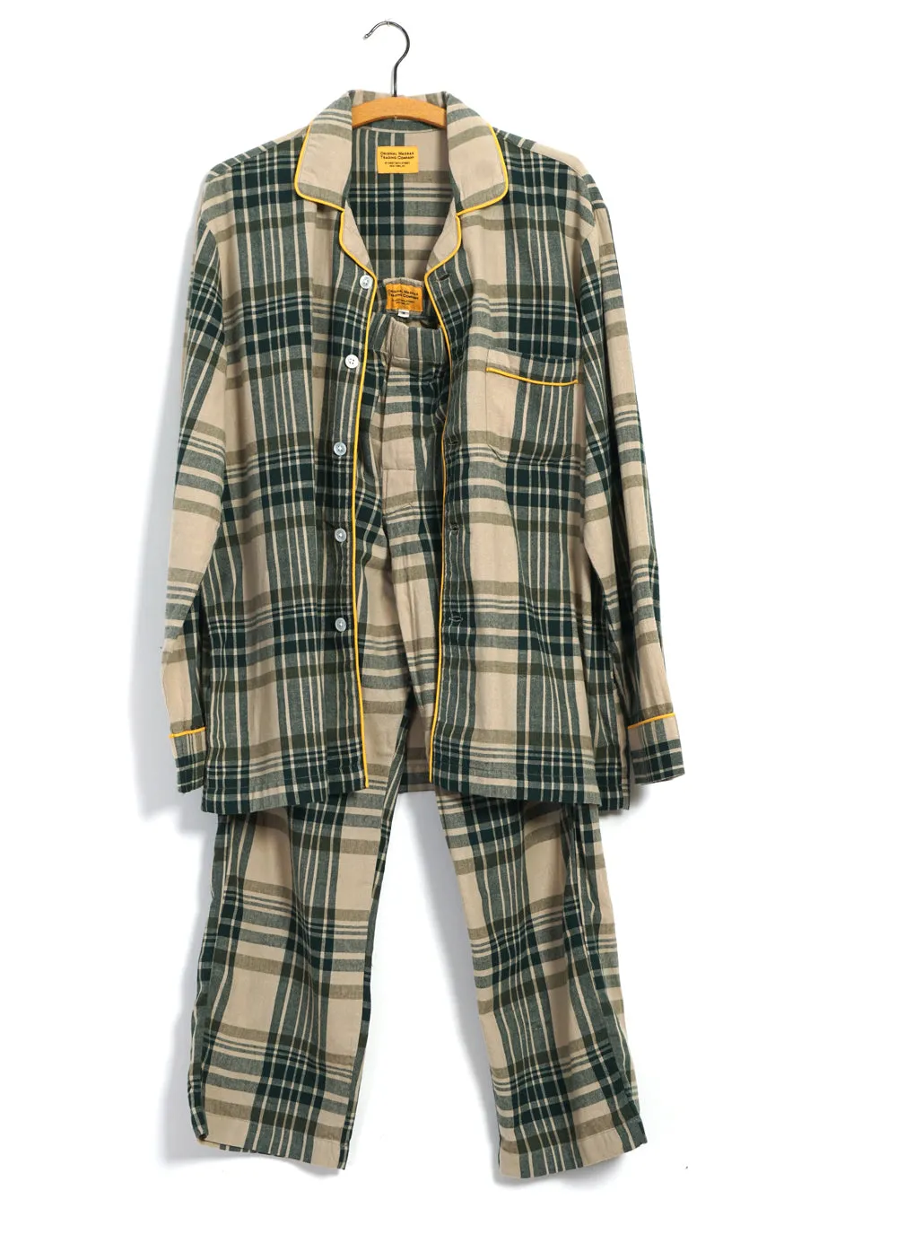 PAJAMA SUIT | Winter Madras Weave | Green Checks