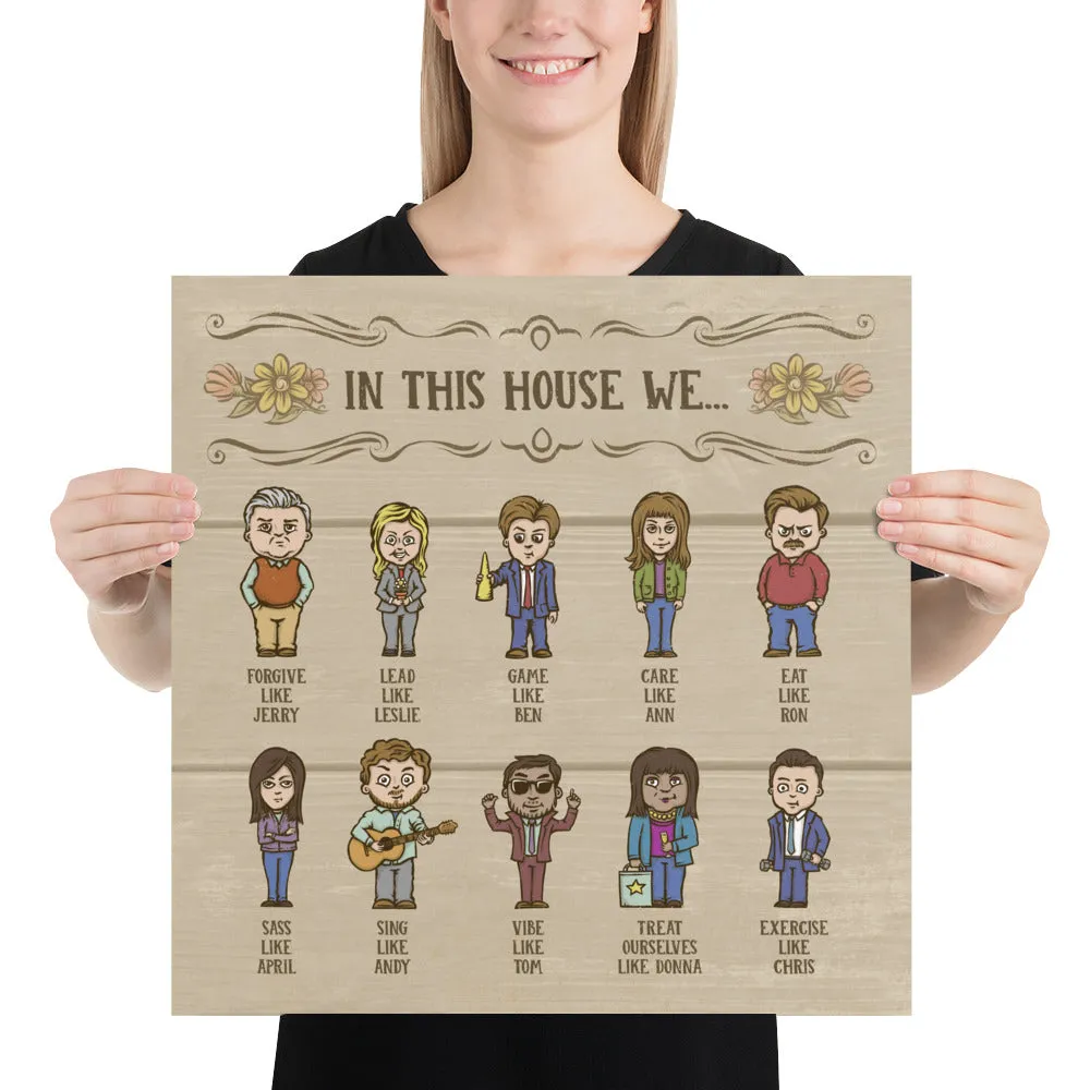 Parks & Rec House Rules Poster