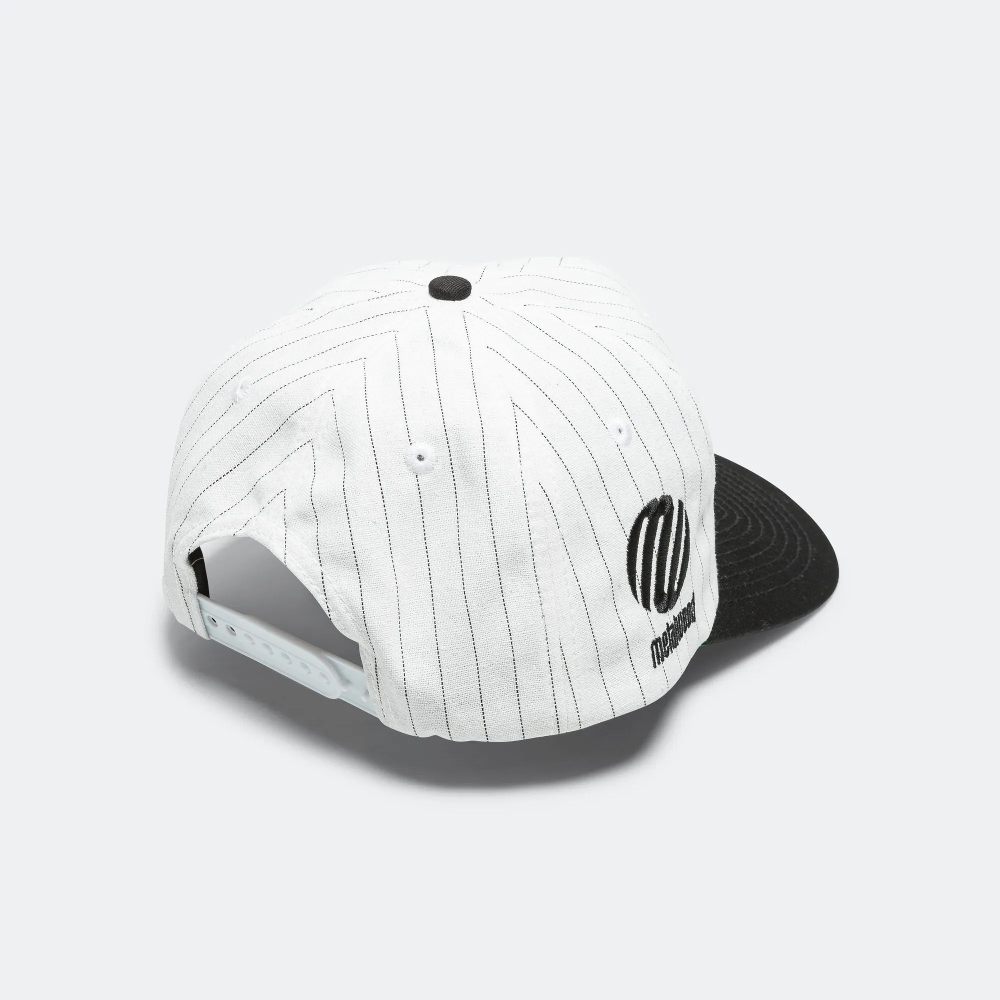 Pinstripe 5-Panel Snapback Hat x Maxfli - White