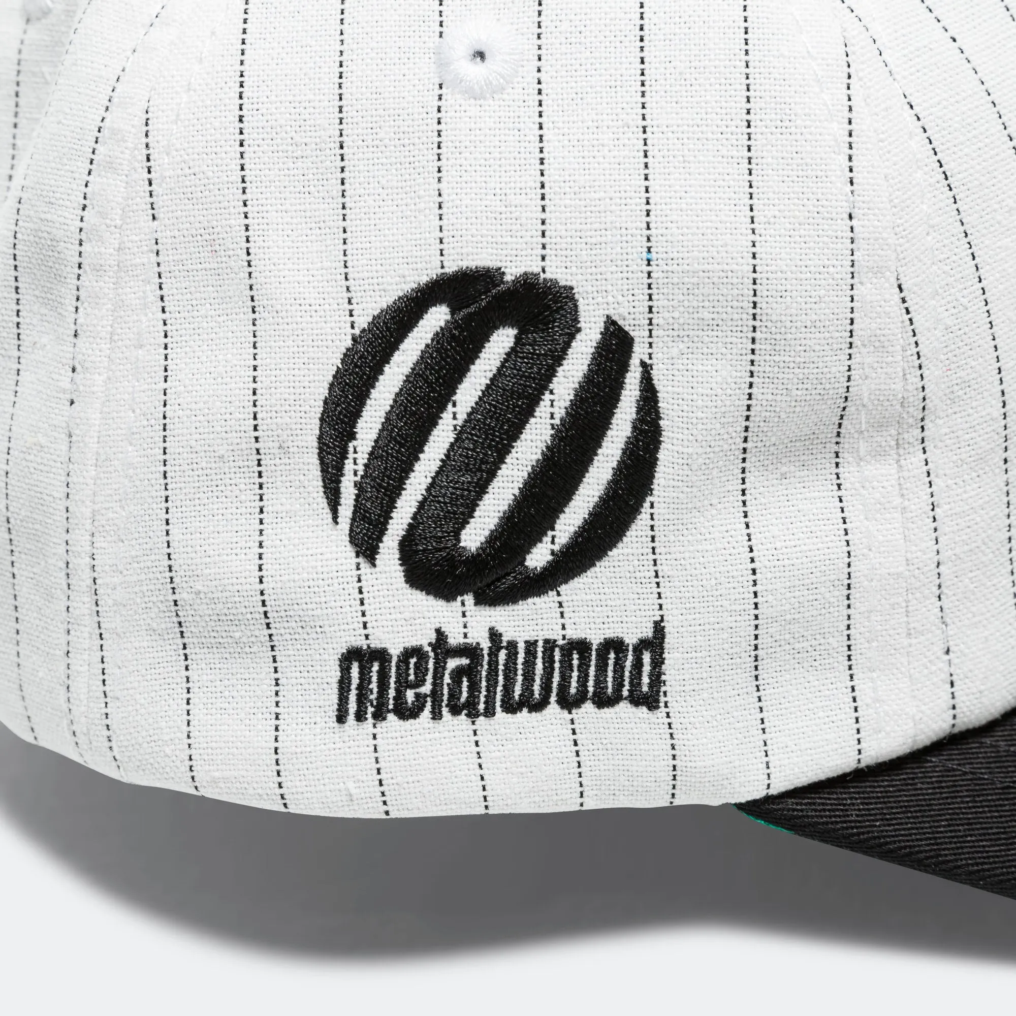 Pinstripe 5-Panel Snapback Hat x Maxfli - White