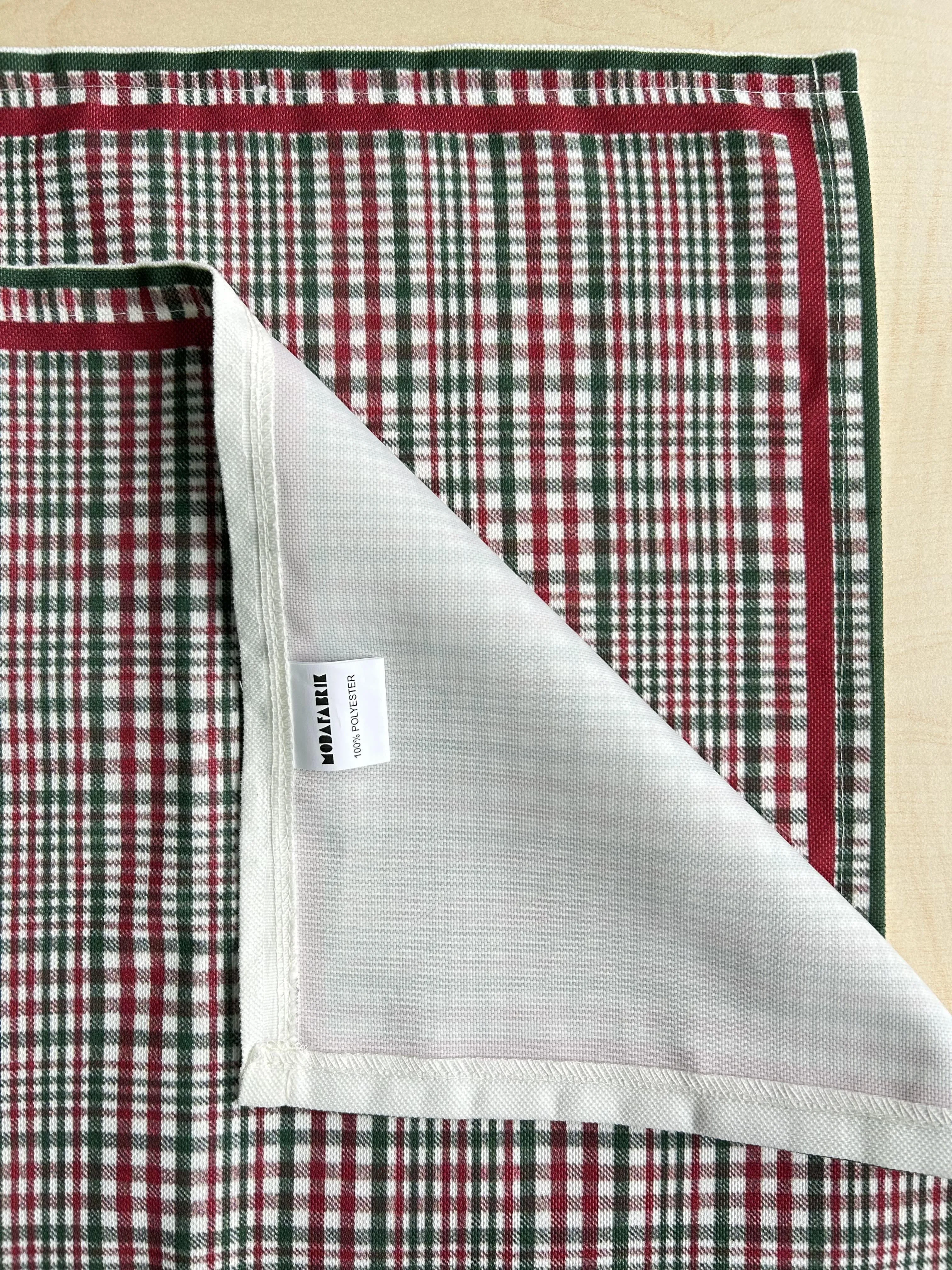 Plaid Holiday or Cookout Table Cloth, Rectangular, 55"x86"