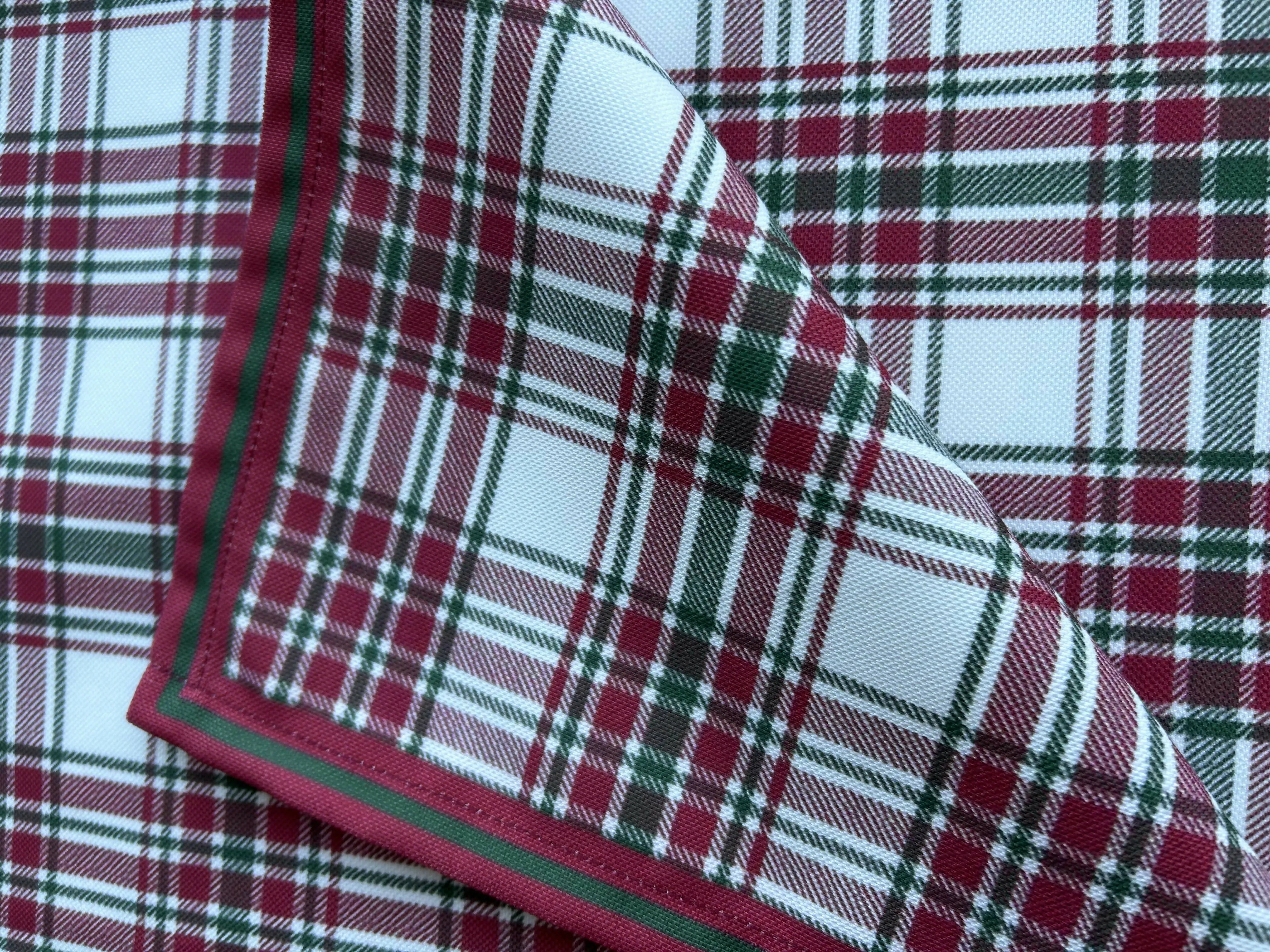 Plaid Holiday or Cookout Table Cloth, Rectangular, 55"x86"