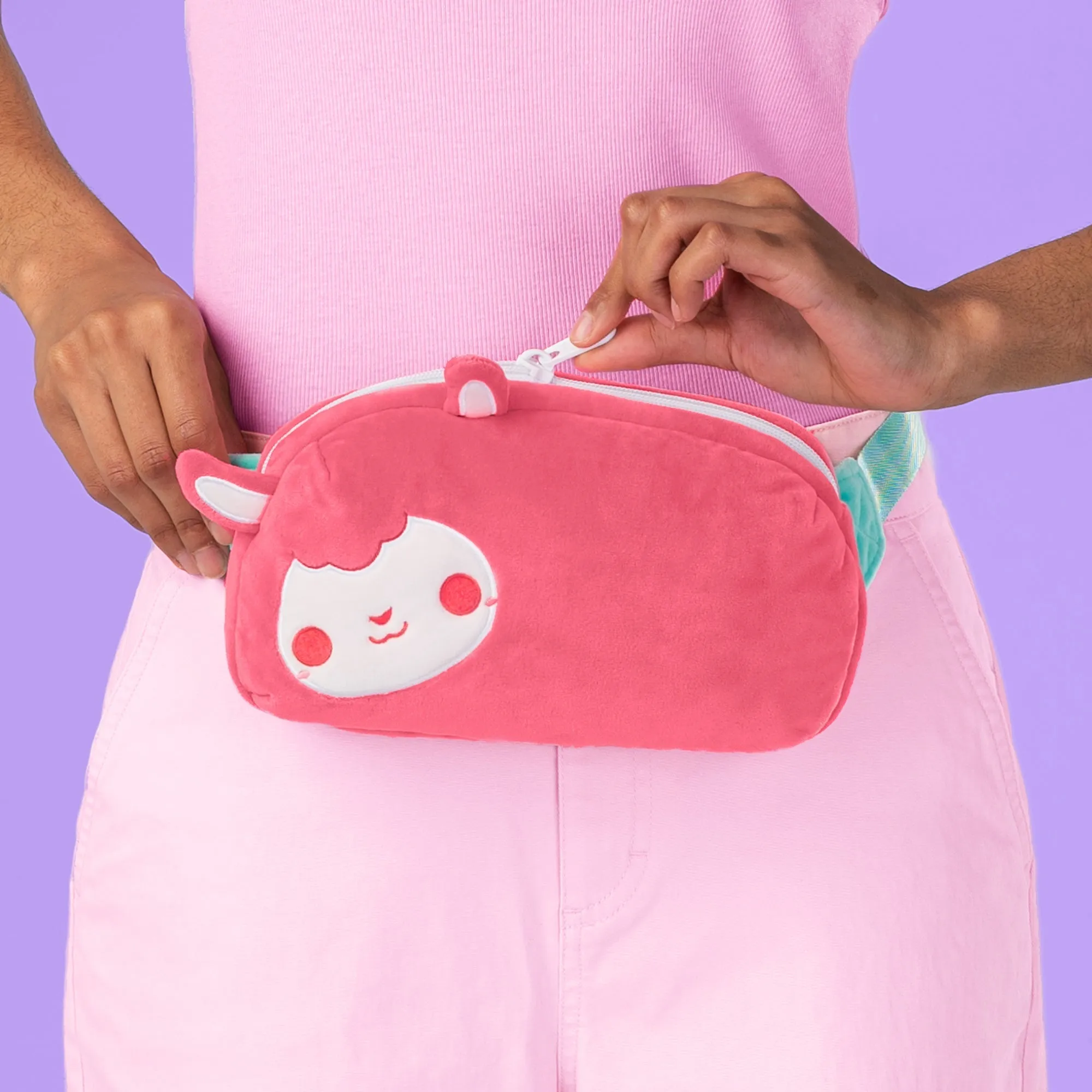 Plushiverse Cotton Candy Sheep Plushie Fanny Pack