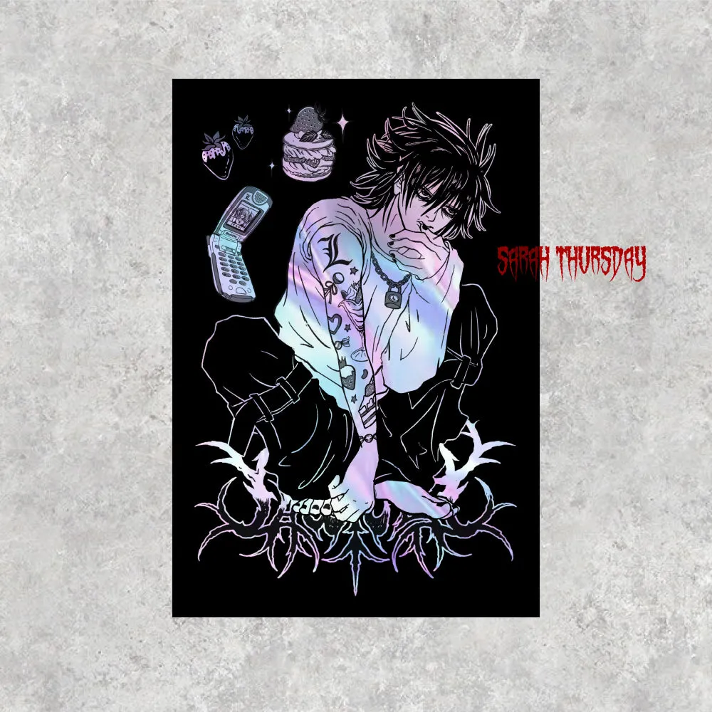 "LAWLIET" Holographic A4 Print