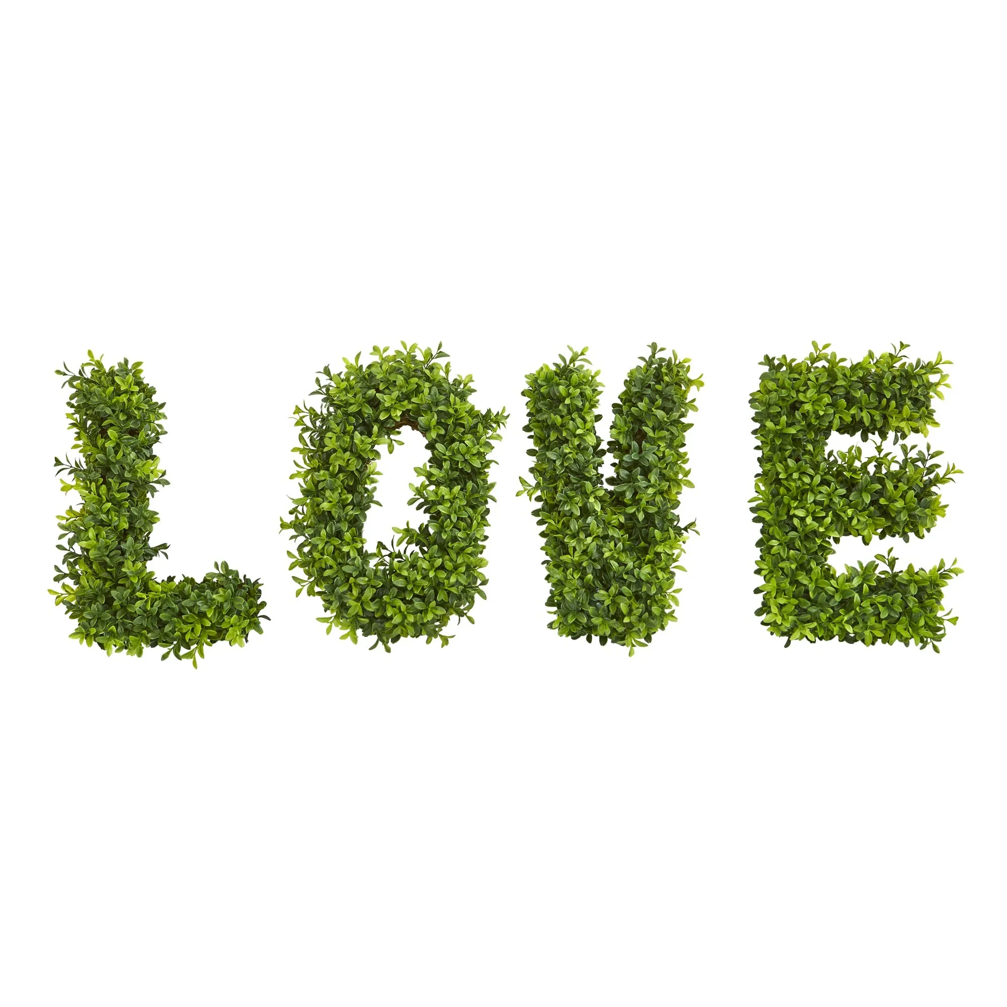 "LOVE" Boxwood Artificial Wall Decoration (Indoor/Outdoor)