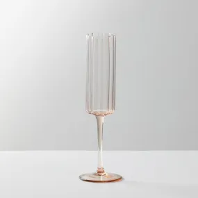 Ripples Champagne Glass - Peach