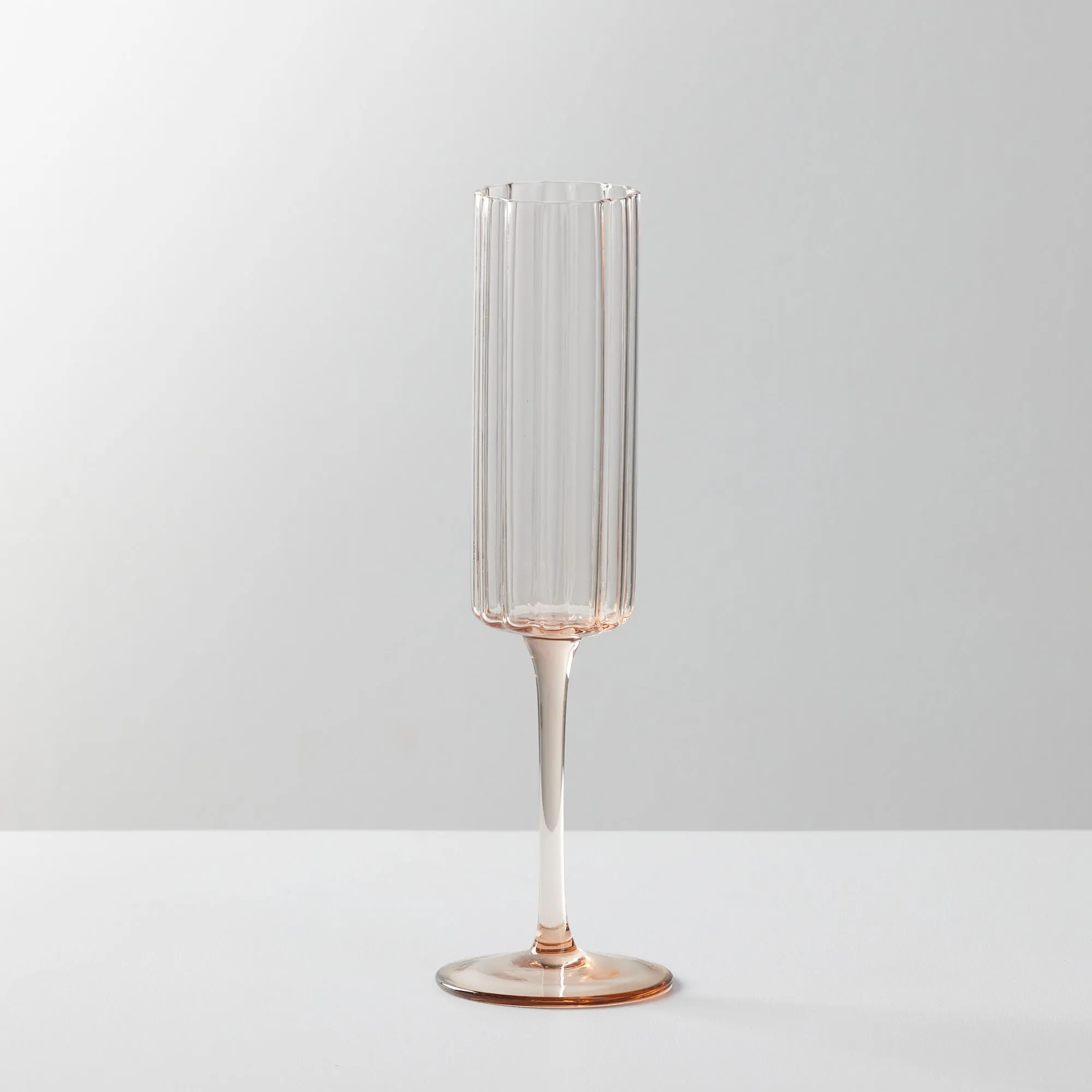 Ripples Champagne Glass - Peach