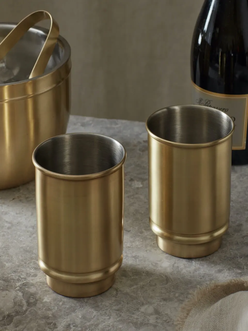 Set of 2 Brass Cups