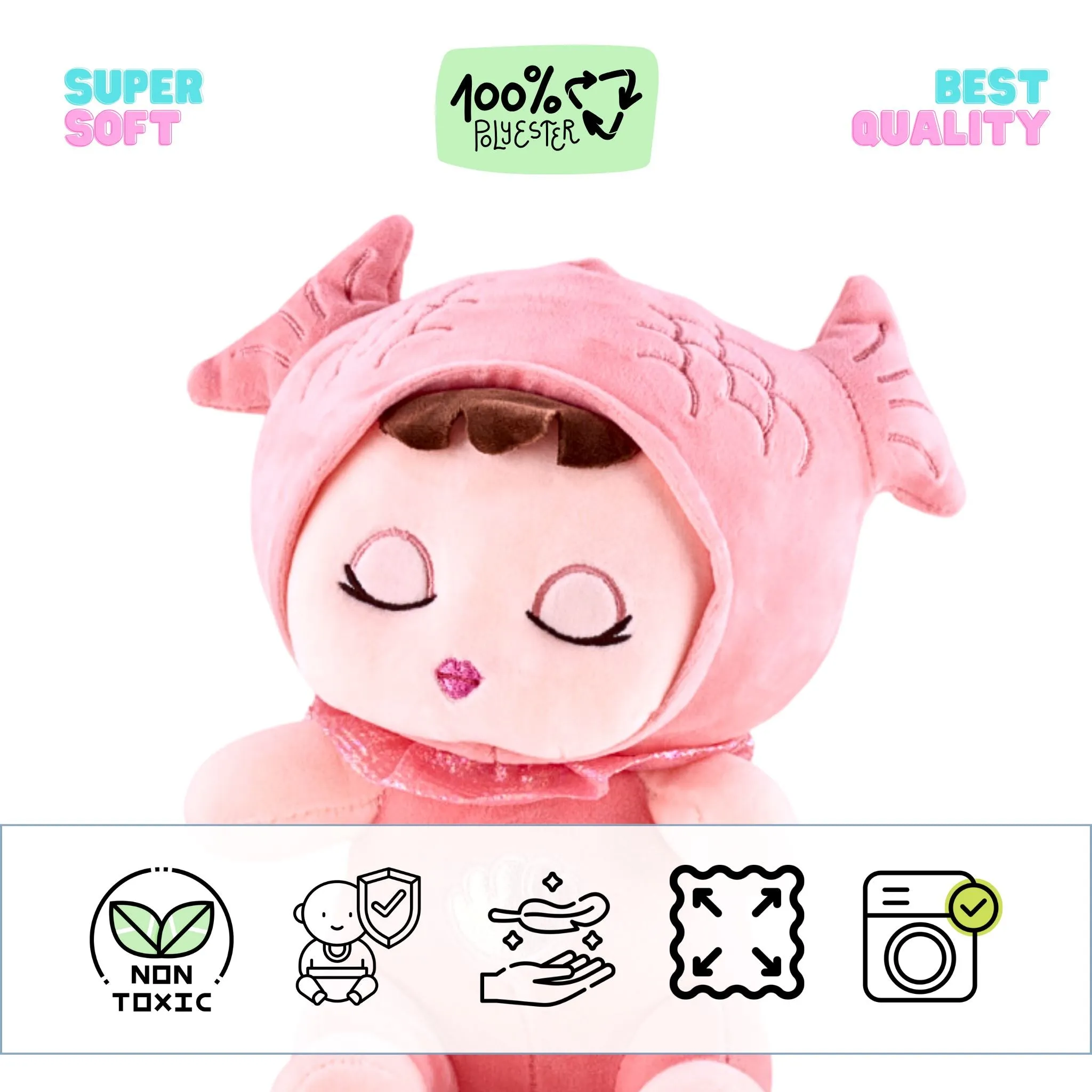 Soft & Sweet Sleeping Baby Doll Plushie