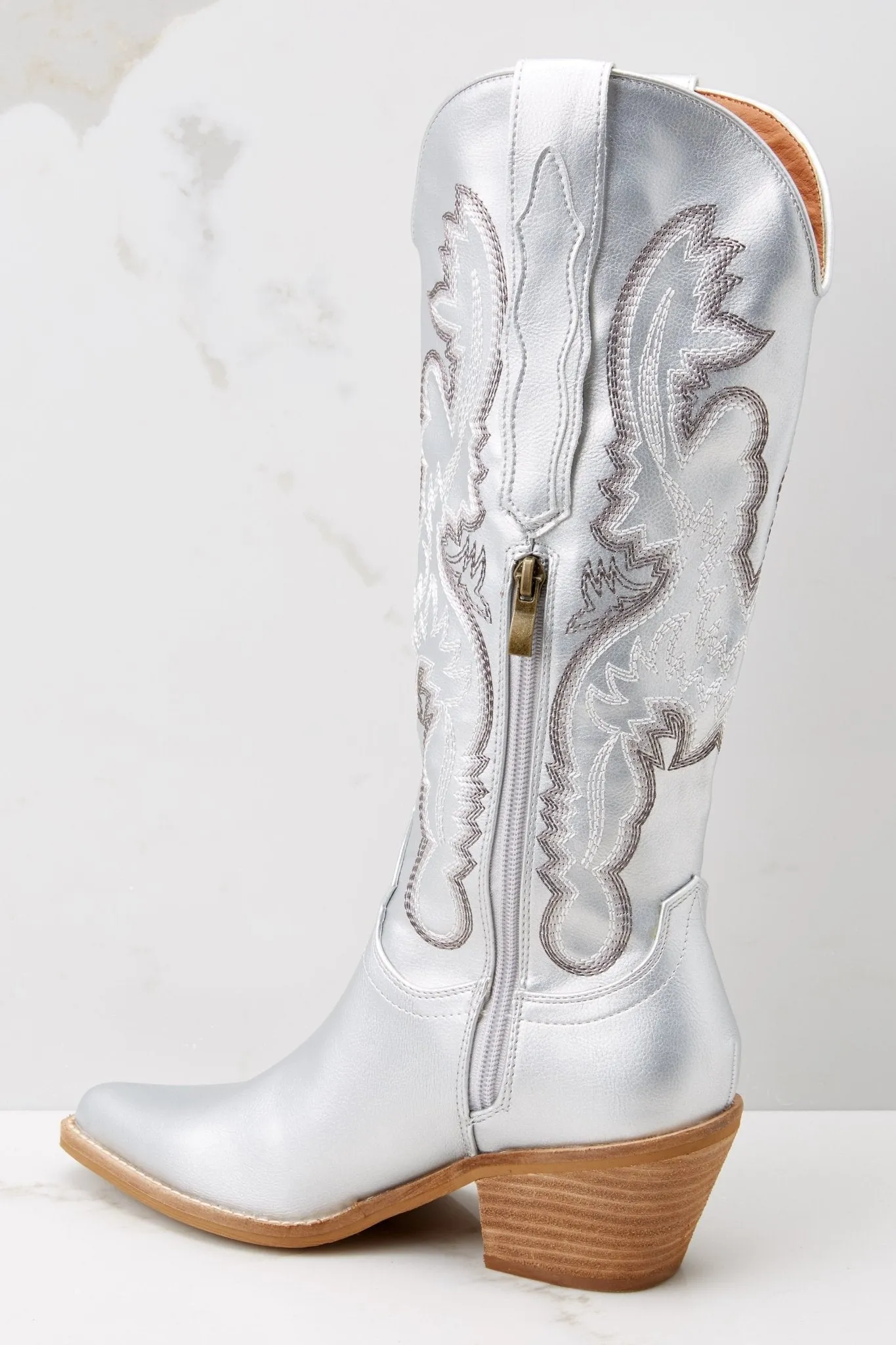 Southern Belle Silver Boots