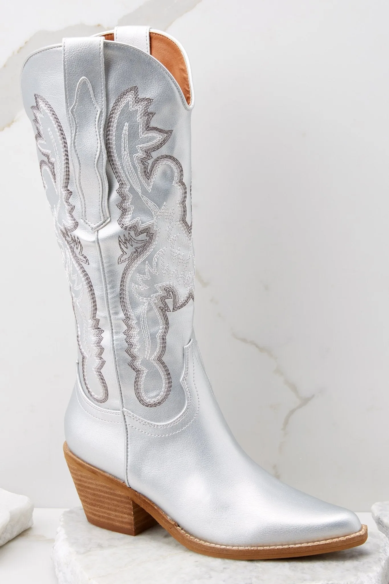 Southern Belle Silver Boots