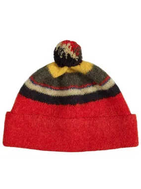 Stripe Shetland Hat Brandy