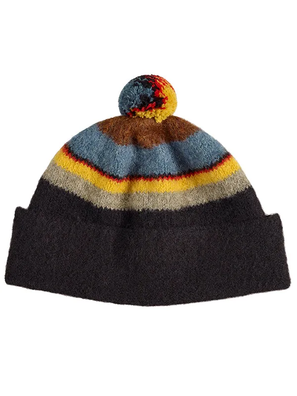 Stripe Shetland Hat Brandy