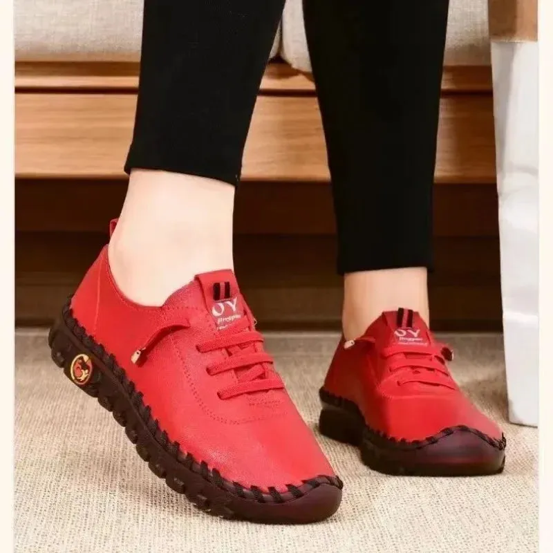 Summer Flat Women's Shoes 2024 Orthopedic Loafers Woman Moccasins Stitched Slip on Sewing Mom Shoes Single Zapatillas De Mujer