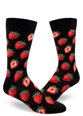 Sweet Strawberries Men's Socks