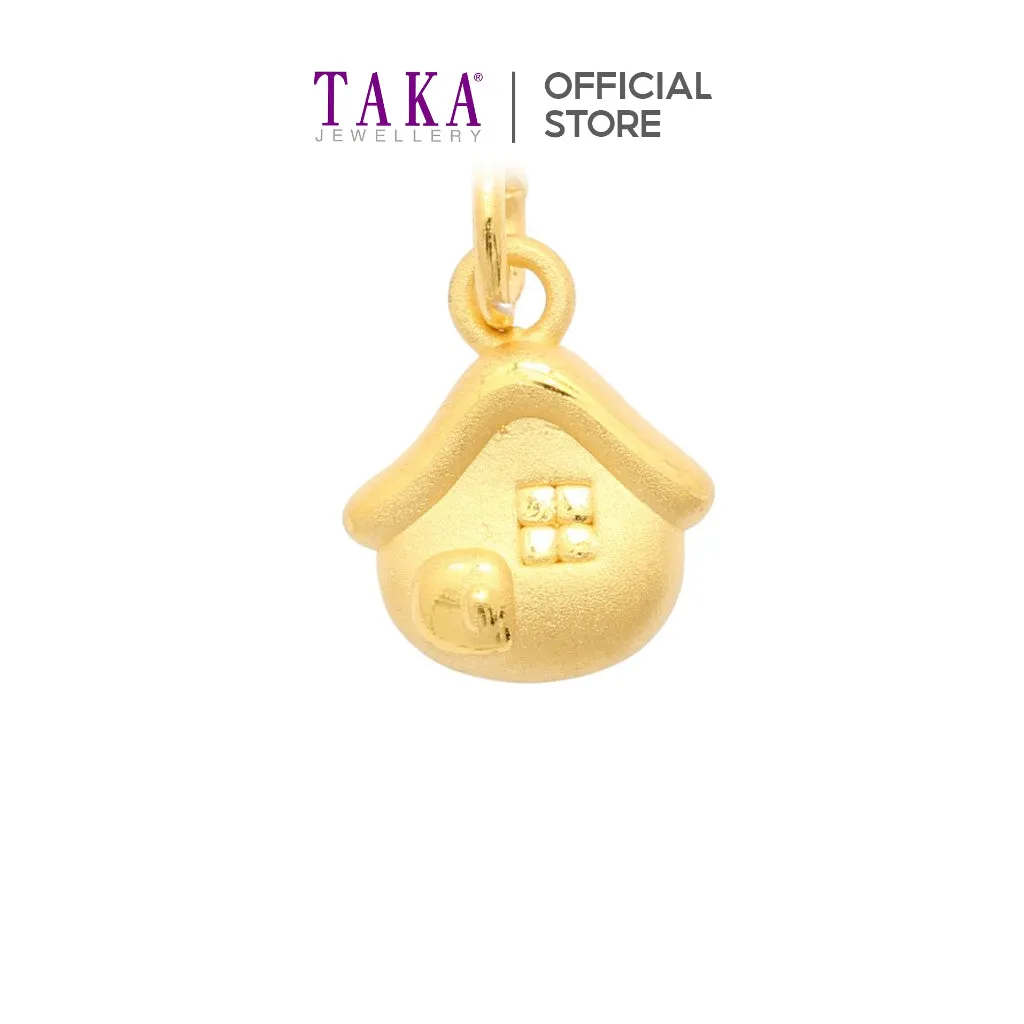 TAKA Jewellery 999 Pure Gold Pendant House