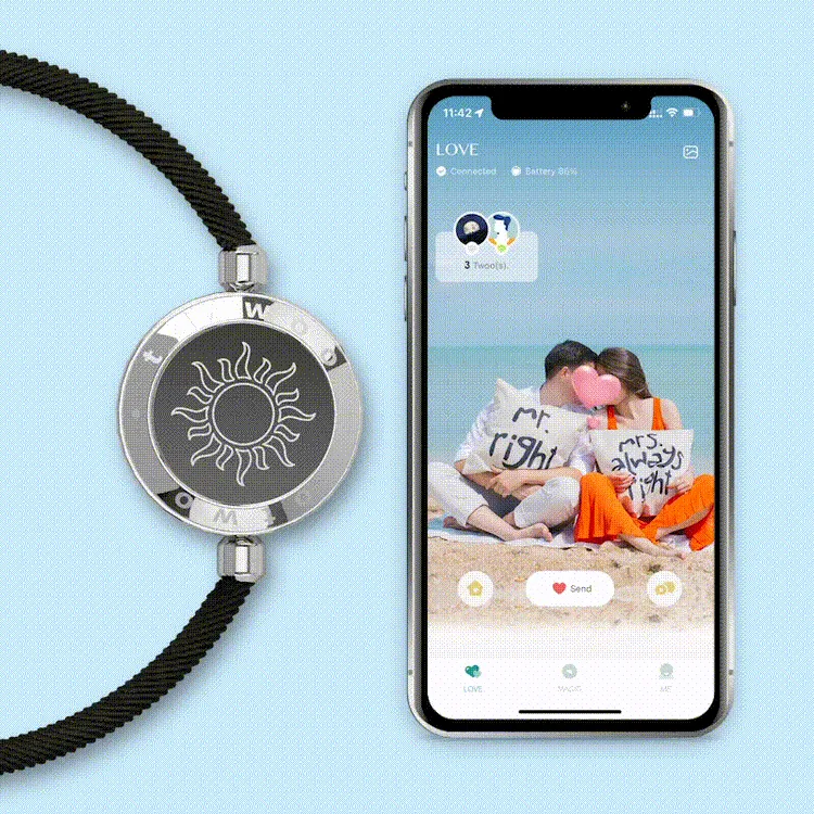 totwoo Smart Couple Bracelet - Stay Connected in Long Distance Relationships